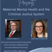 Maternal Mental Illness and the Criminal Justice System Postpartum Support International Legal Justice Program Live Webinar Mar 18, 2026 | on-demand post-webinar