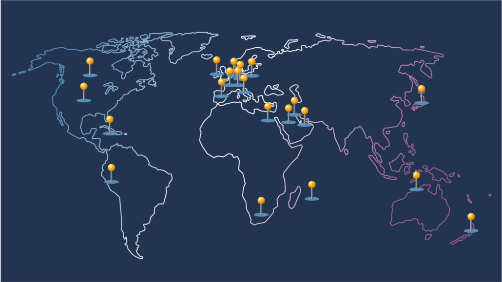 We have an international presence in 23 countries where PMH-Cs are active.